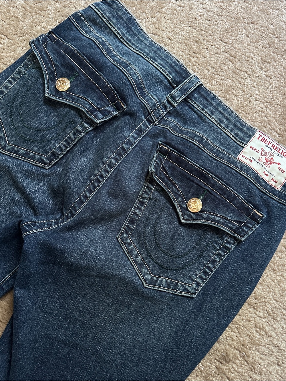 True Religion Women's Dark Blue Denim Jeans